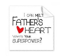 Limpiador de pantalla con texto en inglés "I Can Melt My Father's Heart Best Papa Love Glasses Cloth" (5 unidades)