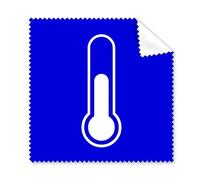 Limpiador de pantalla de color azul con forma cuadrada de advertencia de advertencia e ilustración con diseño de marcas de ropa, gafas de limpieza, 5 unidades