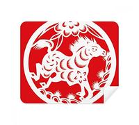 Limpiador de pantalla para teléfono con diseño de caballo de papel, diseño de porcelana china, 2 piezas de tela de ante