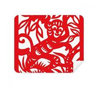 Limpiador de pantalla para teléfono de porcelana china con diseño de mono, 2 piezas de tela de ante