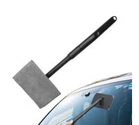 Limpiador de parabrisas de coche con cabezal giratorio de 180 grados, mango desmontable y cubierta de tela de pana para una limpieza rápida y eficaz de ventanas