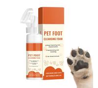 Limpiador de patas de perro, limpiador de patas de cachorro, con cepillo suave de espuma exfoliante de 100 ml, champú, baño, cuidado de la piel, spa, viajes, perros medianos y grandes, cachorros