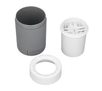 Limpiador de patas de perro, taza semiautomática portátil para lavar patas de perro y gato. (Gris)