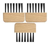 Limpiador de Peines 3 Piezas de Madera para Cabello | Herramienta para Salón y Hogar, Uso Fácil, No Daña el Cabello, Retira Pelo Roto y Suciedad