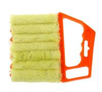 Limpiador de persianas de la Ventana, Mini Cepillo de Mano Lavable Veneciano, 7 Dedos limpiadores de Polvo y ventilación de Aire para persianas de Madera, respiraderos de Aire Acondicionado (Naranja)
