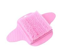 Limpiador de pies de ducha, limpiador de pies y pies, fácil de exfoliar, cepillo de baño, piedra pómez, masajeador de spa (rosa)