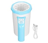 Limpiador de pies de perro, limpiador de perros de gran potencia, limpieza rápida para perros grandes, para uso doméstico y exterior (blanco y azul)