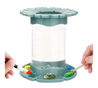 Limpiador de pinceles de pintura todo en taza de enjuague | Arte, estudio, soporte para pinceles y sistema de limpieza de silicona para acrílico, acuarela, pinturas base de agua, taza de limpieza de