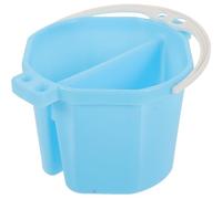 Limpiador de Pinceles Escolar Asa, Cubo Plástico Azul para Pintura | Doble Compartimento, Superficie Lisa sin Rebabas, Uso para Acuarela y Manualidades, Adecuado para Docentes y Principiantes