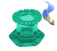 Limpiador de pinceles: vaso de enjuague hexagonal de silicona con base de cuenca de captación | Herramienta de arte multifuncional para limpiar pinceles en la escuela, casa, en el estudio, en la