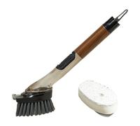 Limpiador de platos con dispensador de jabón, cepillo ergonómico para ollas y sartenes, mango de recambio de jabón integrado en la limpieza de tu cocina, ideal para vajilla, utensilios de cocina
