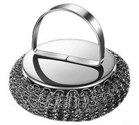 Limpiador de platos de acero inoxidable con agarre ergonómico y cabezal desmontable para limpieza de cocina resistente (B)