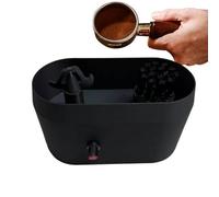 limpiador de portafiltros de café, kit de limpieza para portafiltro de cafés de 51/53/58 mm soporte de limpieza para portafiltros de café espresso cepillo con bandeja de almacenamiento para portafiltr