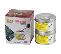 Limpiador De Punta De Pistón Lento - Pasta De Flujo De Soldadura - Pasta De Flujo De Soldadura De Alta Calidad Para La Precisión | 2x Limpiador De Polvo Para La Punta Del Pistón De Soldadura Con Base