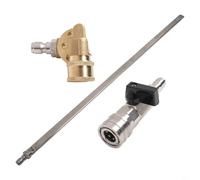 Limpiador de radiador de camión resistente, herramienta de lavado de tanque de agua de vehículo grande, varita de extensión de lavadora de alta presión con spray de ventilador de 3 agujeros, gas de
