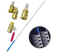 Limpiador de radiador de vehículo Varilla de acero inoxidable 60CM con conexiones estándar y modos duales de limpieza de agua y aire