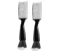 Limpiador de rejillas de ventilación de coche, 2 piezas, limpiador de rejillas de ventilación de coche, cepillos de doble cabezal, plumero interior, pantalla universal para salpic