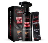 BassMotor Limpiador Salpicaderos y Plasticos Interiores de Coche - Fortify Board 500ml + Bayeta Premium, El embalaje puede variar