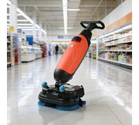 Limpiador de suelo comercial inalámbrico, máquina de disco de doble cepillo con ancho de limpieza de 17 pulgadas y tanque de 1 galón para hogar, oficina y uso comercial