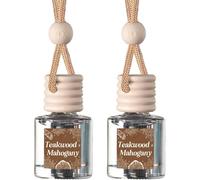 Limpiador de suspensión de aire para automóvil, difusor de aceite esencial, accesorios de coche lindos para aromaterapia, paquete de 2 difusores de aromaterapia, de larga duración (marrón)