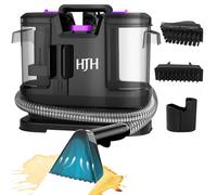 Limpiador de tapicería, aspirador húmedo, 450 W, 12 kPa, limpiador de alfombras, limpiador de tapicería, limpiador compacto de alfombras y textiles - Aspirador para alfombras, tapicería (morado)