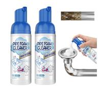 Limpiador de tuberías de espuma fuerte, limpiador de tuberías de inodoro, limpiador de desagües, limpiador de inodoros, extremadamente fuerte, limpiador de espuma para baño y cocina, 60 ml (*2)