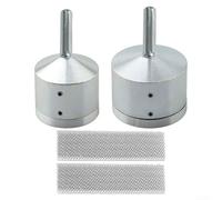 Limpiador de tuberías para tubos de cobre y metal, 15 mm y 22 mm con cabezales de repuesto de repuesto, compatible con taladro eléctrico, mango hexagonal para alto par, gris (15 mm + 22 mm)