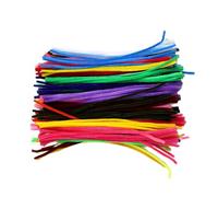 Limpiador de tuberías, tallos hechos a mano, suministros de arte coloridos, palos suaves para niños y adultos, tallos de chenilla coloridos, limpiadores de tuberías, palo suave y esponjoso