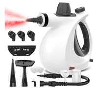 Limpiador de vapor con 11 accesorios, 3,2 bares de presión de vapor, 1050 W, limpiador de vapor para todo tipo de suelos, sin productos químicos, para hogares con niños y mascotas