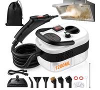 Limpiador de vapor de mano de 2500 W para el hogar con 12 accesorios | Pistola de vapor de tanque de 1,162.3 g, máquina de vapor, vaporizador portátil de coche para detalles y limpieza de