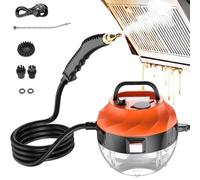 Limpiador de vapor portátil, dispositivo de mano, limpiador de vapor eléctrico, dispositivo de mano con 6 velocidades ajustables y 3 tipos de cabezales de cepillo, limpiador de vapor para todos los