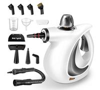 Limpiador de vapor portátil, versión mejorada 2025, limpiador móvil de alta presión de 1050 W, 3 BAR para suelos, ventanas, azulejos y muebles, con 12 accesorios.(Gray)