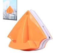 Limpiador de ventanas magnético de doble cara - Extractor de triangular con mango | Herramienta de limpieza de ventanas de diseño moderno y creativo duradero para edificios de gran altura con