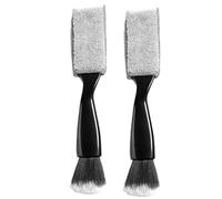 Limpiador de ventilación de coche de 2 piezas, cepillos de doble cabezal para interior de plumero de coche, pantalla universal para salpicadero de vehículo, rejillas de ventilación, computadora, acce