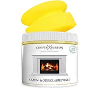 Limpiador de vidrio para chimenea 0,5 kg + vidrio para chimenea / esponja de cristal para horno | limpiador para eliminar la suciedad en los discos de cristal de chimenea y horno COOPER & BURTON