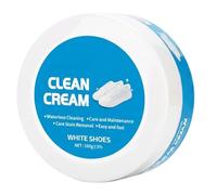 Limpiador de zapatos blanco - 160 g de pasta removedor de suciedad con esponja | Limpiador de zapatos de gimnasio - para tenis, gimnasio, viajes, correr, fútbol, baloncesto, golf