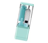 Limpiador eléctrico de botellas que ahorra tiempo, solución de limpieza de botellas para una limpieza rápida, desinfección y cepillo de silicona compacto