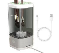Limpiador eléctrico de brochas de maquillaje, máquina automática de limpieza cosmética, máquina profesional multifuncional de secado UV, ahorro de energía, 15,4 x 7,6 cm, para sombra de ojos, base