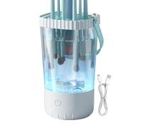 Limpiador eléctrico de brochas de maquillaje: recargable, accesorio cosmético inteligente, giratoria de alta velocidad, equipo portátil de mantenimiento de belleza | para mujeres, ad