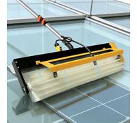 Limpiador eléctrico de paneles solares, cepillo motorizado de 150 W con cabezal giratorio de 380 rpm, limpieza en seco y húmedo para ventanas y caravanas sin rayas