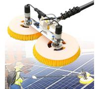 Limpiador eléctrico de paneles solares con limpiador giratorio telescópico de agua para mantenimiento de ventanas y techos