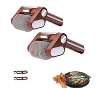 Limpiador eléctrico de parrilla, cepillo giratorio recargable con luz LED, cabezal de acero inoxidable desmontable, 350 RPM para limpieza de barbacoa, apto para lavavajillas