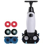 Limpiador eléctrico de pisos, limpiador y pulidor con rotación de 360°, tanques duales, 2 cepillos de 200 W, ideal para suelos de madera, cubre 13,000 pies cuadrados