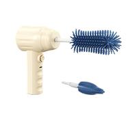 Limpiador eléctrico giratorio con cabezal de cepillo de limpieza reemplazable, limpiador de biberones, herramienta de limpieza eficaz, estante de secado portátil