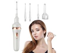 Limpiador eléctrico inteligente de oídos, juego de limpieza de oídos con rascador y función de succión, dispositivo ergonómico recargable para el hogar y los viajes