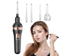 Limpiador eléctrico inteligente de oídos, limpiador de oídos con fuerte succión para niños y adultos, limpiador de oídos portátil reutilizable con luz LED para viajes y viajes