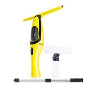 Limpiador Eléctrico para Limpieza de Ventanas | Mango telescópico de 120 cm | Aspirador de Ventanas con Rociador y Limpiador de Microfibra | Limpiador de Ventanas Eléctrico para Coches/Azulejos