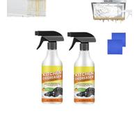 Limpiador en espuma desengrasante concentrado y potente para cocina, elimina manchas de grasa difíciles de eliminar fácilmente y deja tus superficies impecables. (2PCS)