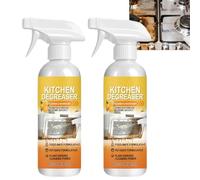 Limpiador en espuma desengrasante en aerosol para cocina de alta resistencia, potente quitamanchas de grasa y aceite, para campanas extractoras y placas de cocina, limpiador multiusos (2PCS)