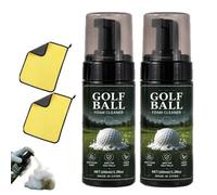 Limpiador en espuma portátil para pelotas de golf (100 ml / 3,38 oz) - Spray limpiador y lavador de hoyuelos para pelotas y palos; elimina barro manchas hierba para un brillo instantáneo (2pc)